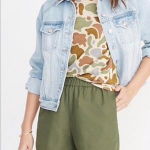 Madewell pull on shorts olive and black